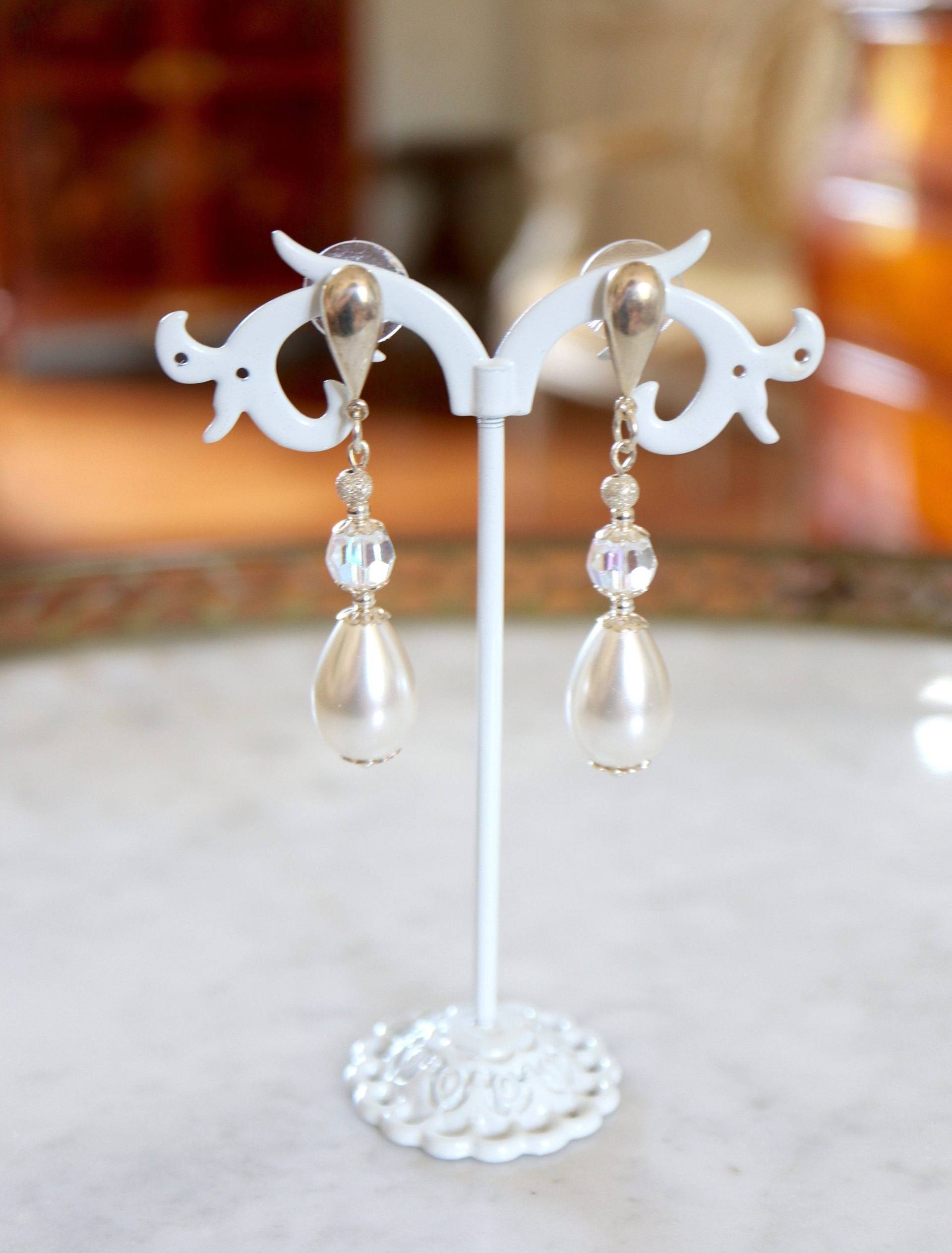 Lange Perlenohrringe Aus S925 Silber Lange Perlenohrringe Aus S925 Silber von FantasjaCreations