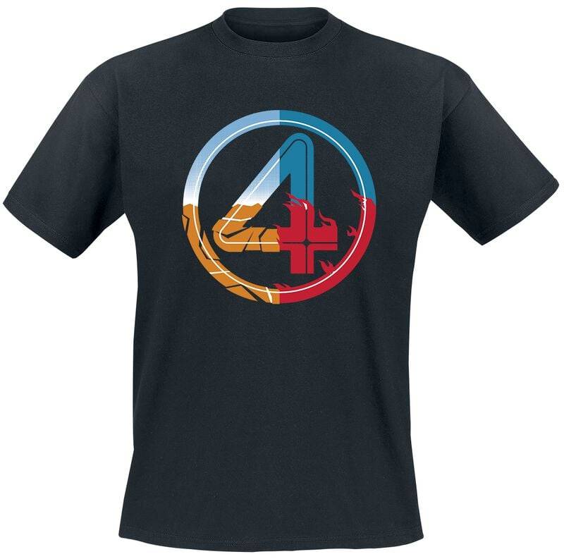 Fantastic Four Element Logo T-Shirt schwarz in XXL von Fantastic Four
