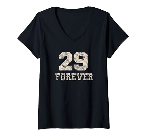 Damen 30. Geburtstag 29 Für immer Retro Vintage T-Shirt mit V-Ausschnitt Damen 30. Geburtstag 29 Für immer Retro Vintage T-Shirt mit V-Ausschnitt von Fantastische 30. Geburtstag Damen- und