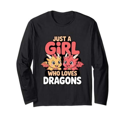 Nur ein Mädchen, das Dragons Fantasy Fun liebt Langarmshirt von Fantasy Creature Enthusiasts Club