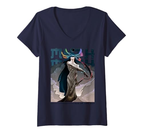 Damen Mythische Spektrale Reaper-Göttin Fantasy Energie T-Shirt mit V-Ausschnitt Damen Mythische Spektrale Reaper-Göttin Fantasy Energie T-Shirt mit V-Ausschnitt von Fantasy Dunkle Mythos Abstrakte Mystik Ästhetik