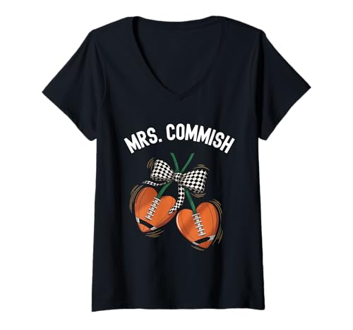 Damen Entwurf von Frau Commish, Fantasy-Football-Kommissarin, Ehefrau T-Shirt mit V-Ausschnitt Damen Entwurf von Frau Commish, Fantasy-Football-Kommissarin, Ehefrau T-Shirt mit V-Ausschnitt von Fantasy Football Commish Shirts Cherries Gift
