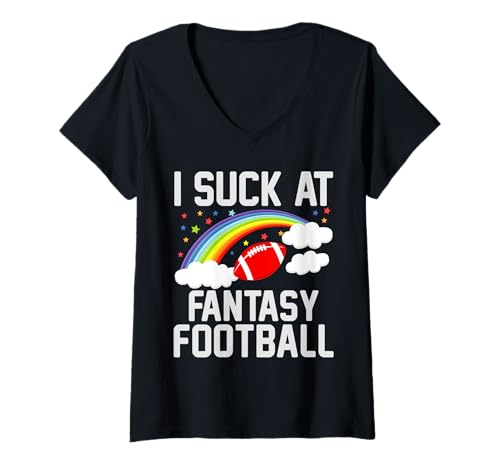 Damen Ich bin schlecht bei Fantasy Football Player Humor Game Day Draft Party T-Shirt mit V-Ausschnitt Damen Ich bin schlecht bei Fantasy Football Player Humor Game Day Draft Party T-Shirt mit V-Ausschnitt von Fantasy Football Commissioner & Commish Clothing