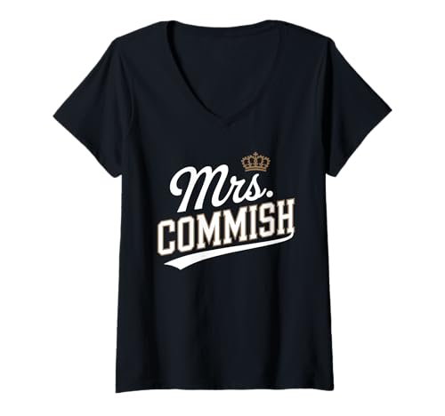 Damen Frau Commish, Meisterin der Fantasy Football League T-Shirt mit V-Ausschnitt Damen Frau Commish, Meisterin der Fantasy Football League T-Shirt mit V-Ausschnitt von Fantasy Football Designs By ShirtZilla