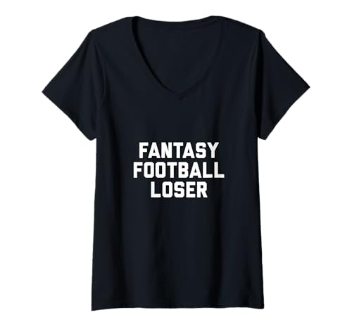Damen Fantasy-Football-Verlierer T-Shirt mit V-Ausschnitt Damen Fantasy-Football-Verlierer T-Shirt mit V-Ausschnitt von Fantasy Football Loser Vibes
