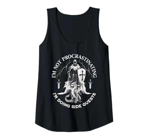 Damen Ich zögere Nicht, ich Mache Nebenquests Dragon Gamer Tank Top von Fantasy RPG Gamer Wear