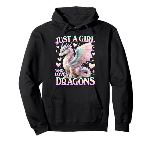 Nur ein Mädchen, das Drachen liebt - Regenbogendrache Pullover Hoodie Nur ein Mädchen, das Drachen liebt - Regenbogendrache Pullover Hoodie von Fantasy Rainbow Dragon Lover Co.