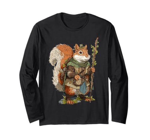 Fantasy Eichhörnchen Druide für Männer Langarmshirt Fantasy Eichhörnchen Druide für Männer Langarmshirt von Fantasy Squirrel Druid Co