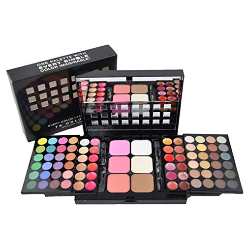 FantasyDay Profi Lidschatten Palette Make-up Sets Kosmetik Makeup Kit - 78 Farben Hochpigmentierte Warme Natürliche Augenschatten Eyeshadow mit Lippenstift Concealer und Rouge #1 von FantasyDay