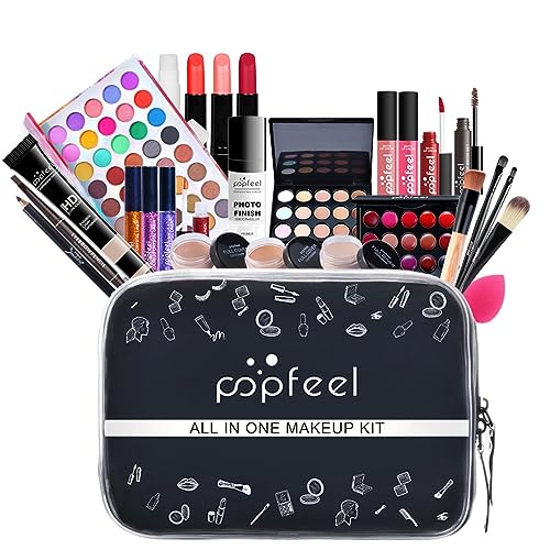 FantasyDay Multifunktions Exquisite Make-up Geschenkset Kosmetik Schmink Kit für Gesicht, Augen und Lippen - Makeup Paletten Schminkkoffer mit Lidschatten Palette, Lippenstift, Rouge, Mascara, Pinsel von FantasyDay