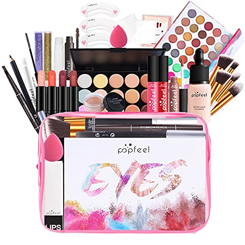 FantasyDay 5St Schmink Set Pflegeset Make-up Kit Kosmetik Set Weihnachten Makeup Schminkoffer Beauty Makeup Set mit Wimperntusche, Eyeliner, Augenbrauenstift, Lippenstift Und Concealer Stick #3 von FantasyDay