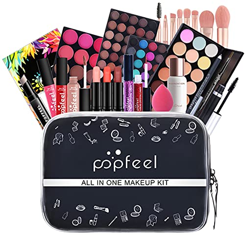 FantasyDay Multifunktions Exquisite Make-up Geschenkset Kosmetik Schmink Kit für Gesicht, Augen und Lippen - Makeup Paletten Schminkkoffer mit Lidschatten Palette, Lippenstift, Rouge, Mascara, Pinsel von FantasyDay