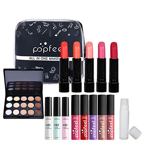 FantasyDay Multifunktions Exquisite Make-up Geschenkset Kosmetik Schmink Kit für Gesicht, Augen und Lippen - Makeup Paletten Schminkkoffer mit Lidschatten Palette, Lippenstift, Rouge, Mascara, Pinsel von FantasyDay