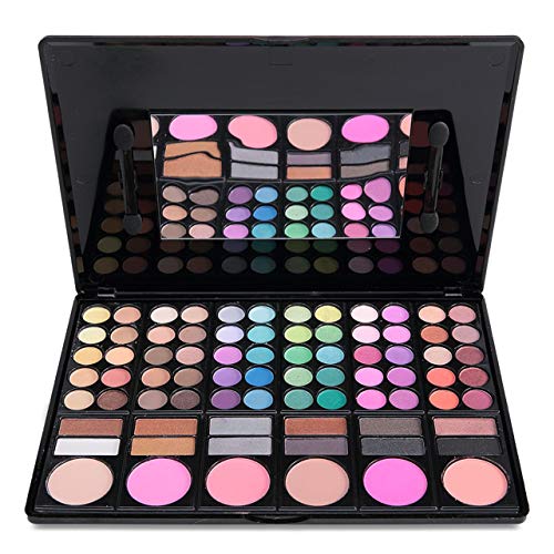 FantasyDay Profi Lidschatten Palette Make-up Sets Kosmetik Makeup Kit - 78 Farben Hochpigmentierte Warme Natürliche Augenschatten Eyeshadow mit Lippenstift Concealer und Rouge #1 von FantasyDay