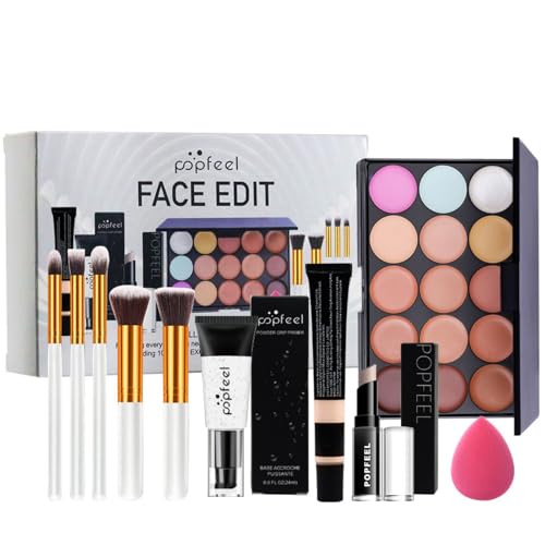 FantasyDay Xmas Make-Up Sets Adventskalender 2025 Multifunktions Kosmetik Schminkkoffer Mädchen Makeup Geschenkset - Schminke Kit mit Lidschatten Palette Lippenstift Concealer Puder Rouge Mascara von FantasyDay