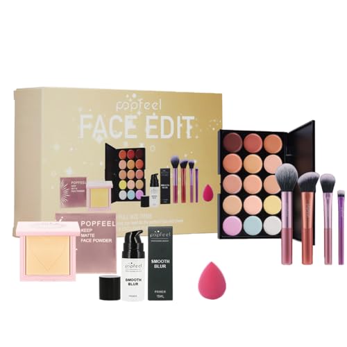 FantasyDay Xmas Make-up Sets Multifunktions Exquisite Makeup Geschenkset Kosmetik für Gesicht, Augen und Lippen - Schmink Beauty Kit mit Lidschatten Palette Lippenstift Concealer Puder Rouge Mascara von FantasyDay