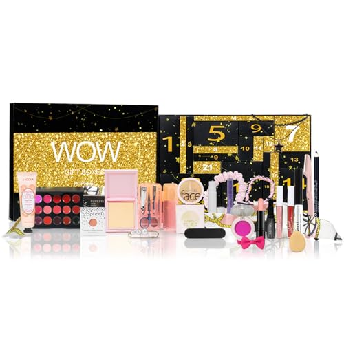 FantasyDay Xmas Make-up Sets Multifunktions Schminkkoffer Mädchen Makeup Geschenkset Kosmetik für Gesicht Augen Lippen - Schminke Kit mit Lidschatten Palette Lippenstift Concealer Puder Rouge Mascara von FantasyDay