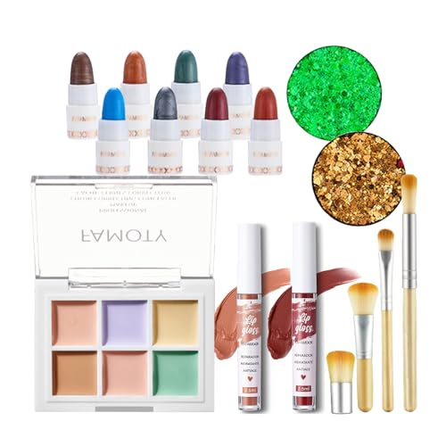 FantasyDay Xmas Multifunktions Schminkkoffer Mädchen Make-up Geschenkset All in One Makeup Gift Sets Kosmetik Beauty Set mit Lidschatten Palette Lippenstift Concealer Puder Rouge Pinsel Wimperntusche von FantasyDay