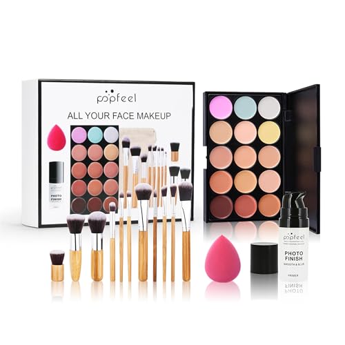 FantasyDay Xmas Multifunktions Schminkkoffer Mädchen Make-up Geschenkset All in One Makeup Gift Sets Kosmetik Beauty Set mit Lidschatten Palette Lippenstift Concealer Puder Rouge Pinsel Wimperntusche von FantasyDay