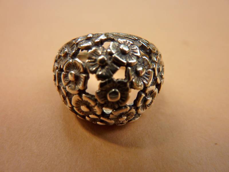 Vintage Sterling Silber Blume Blumenring Vintage Sterling Silber Blume Blumenring von FantasyRecall