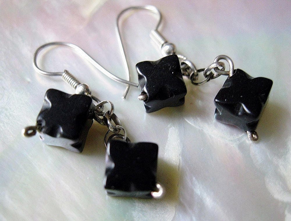 Ohrhänger Schwarz Onyx Und 925Er Silber Ohrhänger Schwarz Onyx Und 925Er Silber von FanyRey