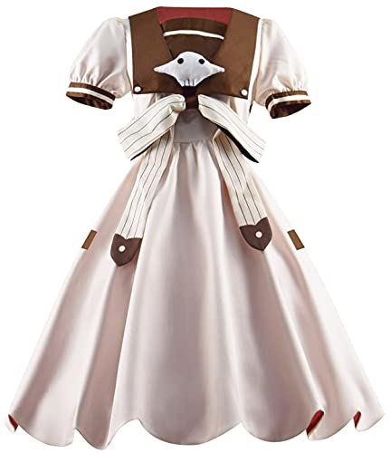 Faonny Damen Mädchen Toilet Bound Hanako Kun Nene Yashiro Cosplay Kostüm Lolita Kleid Schuluniform Full Set für Halloween Outfit (Small, Weiß(Damen)) von Faonny