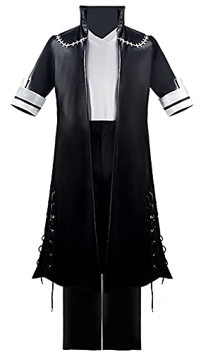 Faonny My Hero Academia Dabi Cosplay Kostüm Herren Damen Jacke Mantel Hemd Hosen für Halloween Outfits (X-Large, Schwarz(Herren)) von Faonny