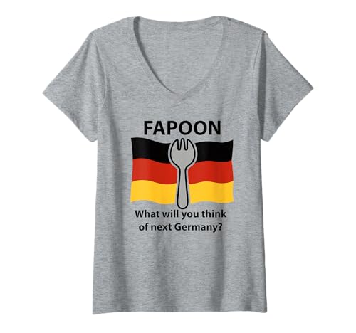 Damen Fapoon T-Shirt mit V-Ausschnitt Damen Fapoon T-Shirt mit V-Ausschnitt von Fapoon German