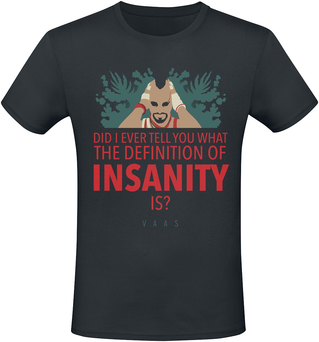 Far Cry - Gaming T-Shirt - Villains - Vaas - Insanity - S bis XXL - für Männer - Größe L - schwarz  - EMP exklusives Merchandise! von Far Cry