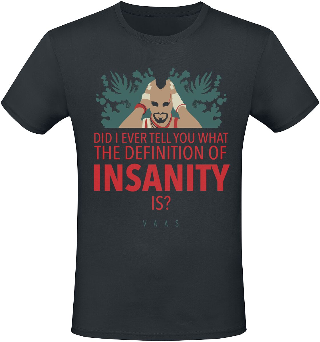 Far Cry - Gaming T-Shirt - Villains - Vaas - Insanity - S bis XXL - für Männer - Größe M - schwarz  - EMP exklusives Merchandise! von Far Cry