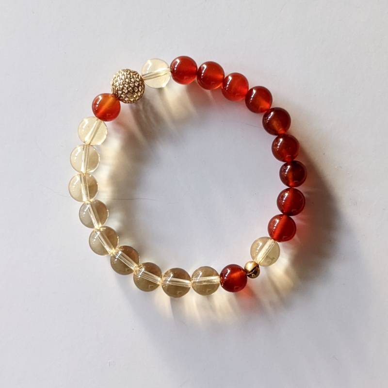 Armband Elastisch Perlen Karneol Citrin Unikat Handgemacht Stretcharmband Armband Elastisch Perlen Karneol Citrin Unikat Handgemacht Stretcharmband von FarafinaPerlen