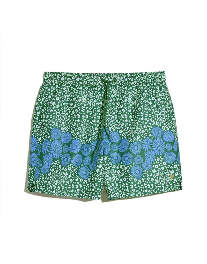 Farah - Colbert - Badeshorts in Grün mit Blumenmuster von Farah