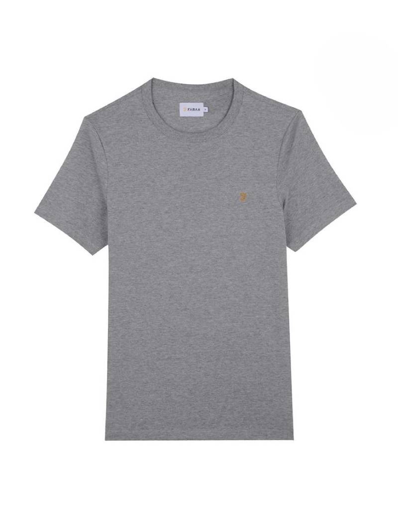 Farah - Danny - Baumwoll-T-Shirt in Kalkgrau - GREY von Farah