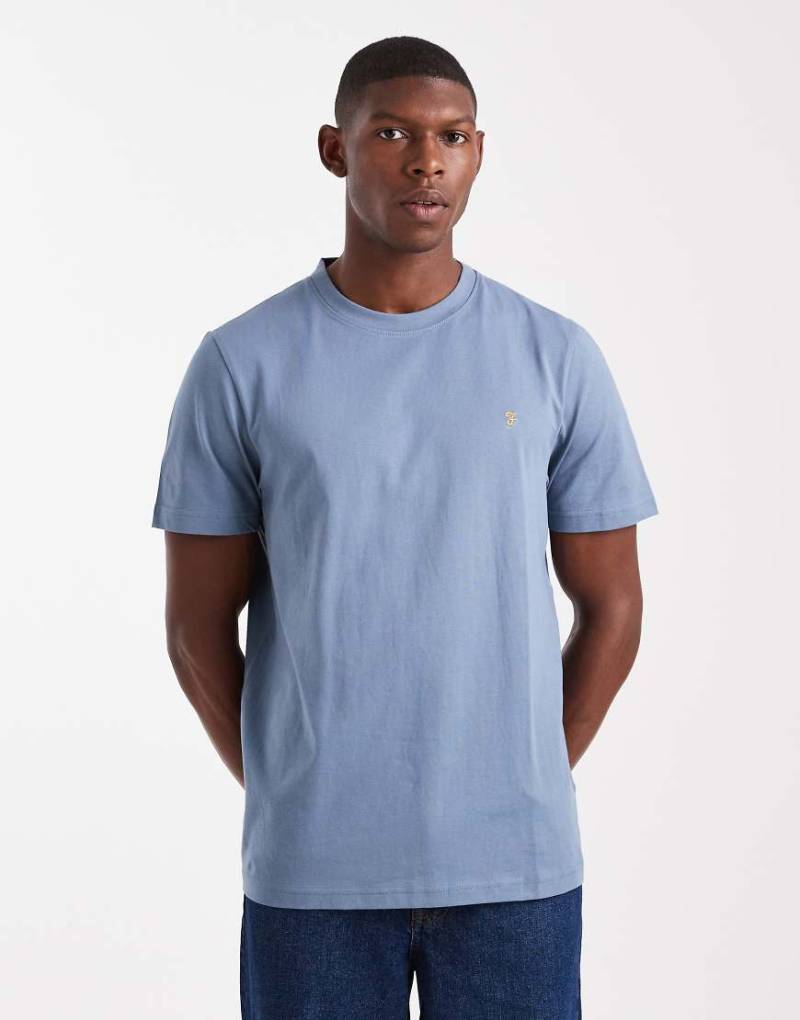 Farah - Danny - Kurzärmliges Regular-Fit-T-Shirt in Hellblau von Farah