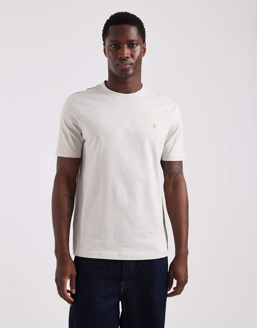 Farah - Danny - Regular-Fit-T-Shirt in Creme-Weiß von Farah