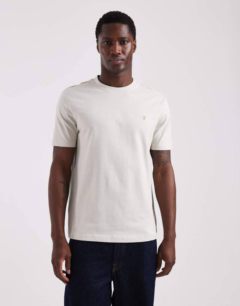 Farah - Danny - Regular-Fit-T-Shirt in Creme-Weiß von Farah