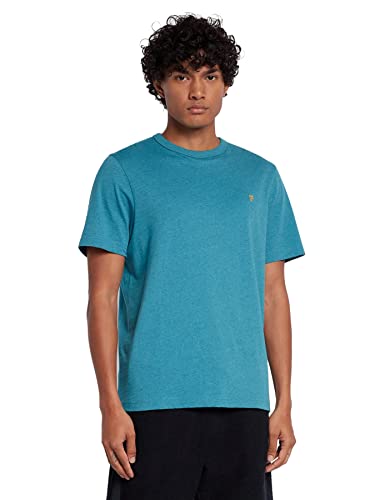 Farah Herren Danny SS T-Shirt, Petrolblau meliert, L von Farah