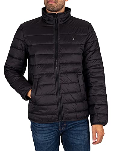 Farah Herren Samson Wadded Jacket Thermojacke, Schwarz, M von Farah