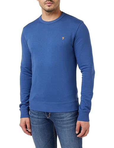 Farah Herren Tim Crew Sweatshirt, stahlblau, M von Farah