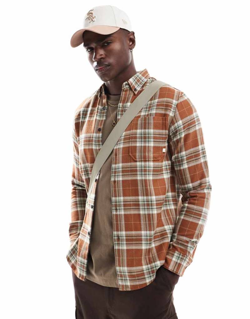 Farah - Marcelo - Langärmliges, kariertes Hemd in Orange Farah - Marcelo - Langärmliges, kariertes Hemd in Orange von Farah