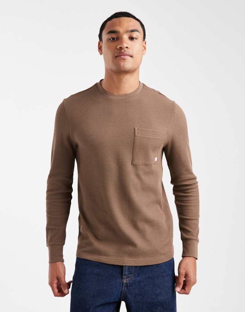 Farah - Spence - Langärmliges Shirt in Braun-Brown von Farah