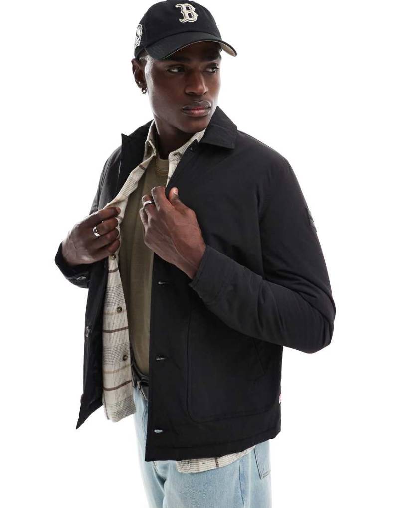 Farah - Telex - Wattierte Hemdjacke in Schwarz von Farah