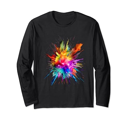Color Splash für Männer und Frauen Langarmshirt Color Splash für Männer und Frauen Langarmshirt von Farbe Farbklecks Malen Geschenk