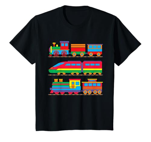 Kinder Eisenbahn Kinder Lokomotiven Züge Dampflok Diesel T-Shirt von Colorful Children's Outfits