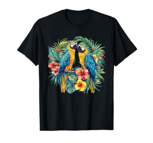 Farbenfroher Vogel mit Blumen - Tropischen Blüten und Papagei T-Shirt für Erwachsene und Kinder - Unisex - Kurzarm - T-Shirt - Multicolored - S Farbenfroher Vogel mit Blumen - Tropischen Blüten und Papagei T-Shirt für Erwachsene und Kinder - Unisex - Kurzarm - T-Shirt - Multicolored - S von Farbenfroher Vogel mit Blumen