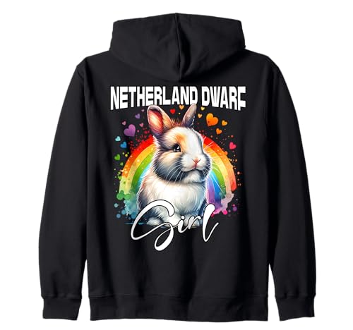 Netherland Dwarf Mädchen Farbenzwerge Kaninchen Kapuzenjacke von Farbenzwerge Kaninchen Designs Damen