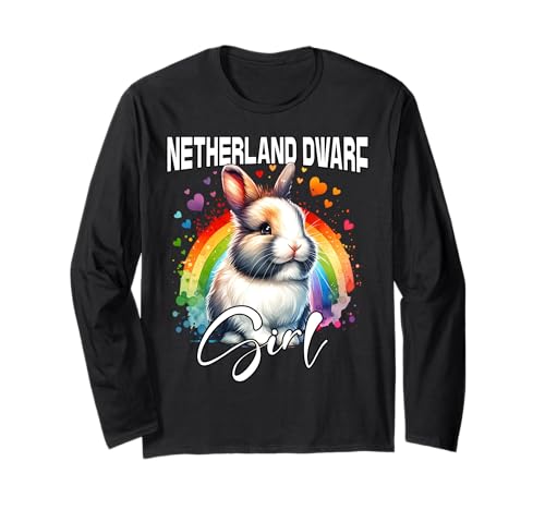 Netherland Dwarf Mädchen Farbenzwerge Kaninchen Langarmshirt Netherland Dwarf Mädchen Farbenzwerge Kaninchen Langarmshirt von Farbenzwerge Kaninchen Designs Damen