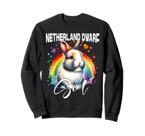 Netherland Dwarf Mädchen Farbenzwerge Kaninchen Sweatshirt Netherland Dwarf Mädchen Farbenzwerge Kaninchen Sweatshirt von Farbenzwerge Kaninchen Designs Damen