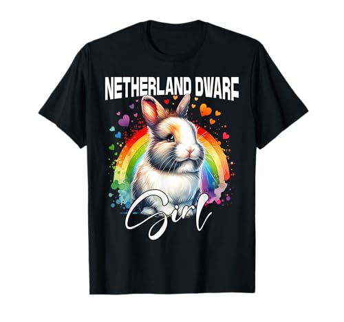 Netherland Dwarf Mädchen Farbenzwerge Kaninchen T-Shirt Netherland Dwarf Mädchen Farbenzwerge Kaninchen T-Shirt von Farbenzwerge Kaninchen Designs Damen