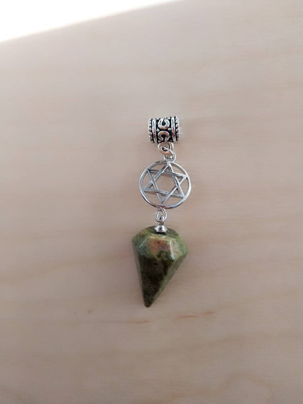 Dreadperle Mit Unakit Anhänger von FarbigesTreiben